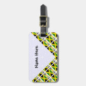 Jamaica en Jamaicaanse vlag verbonden met Jouw naa Bagagelabel (Voorkant verticaal)