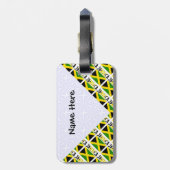 Jamaica en Jamaicaanse vlag verbonden met Jouw naa Bagagelabel (Achterkant verticaal)