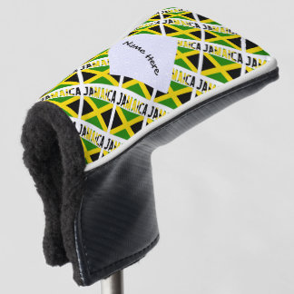 Jamaica en Jamaicaanse vlag verbonden met Jouw naa Golfheadcover