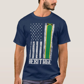 Jamaica Erfgoed noodlijdende vlag 1 T-shirt