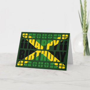 Jamaica Flag Birthday Card Kaart