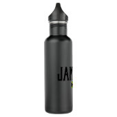 Jamaica Flag Black Text Waterfles (Links)