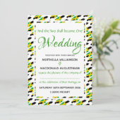 JAMAICA Flag Custom Wedding Celebration Scripture Kaart (Staand voorkant)