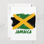 Jamaica Flag Design Briefkaart (Voorkant / Achterkant)