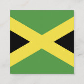 Jamaica Flag Emblem Vierkante Visitekaartje (Achterkant)