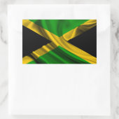 Jamaica Flag Fabric Rechthoekige Sticker (Tas)