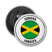 Jamaica Flag: groots patriottische bottenopener Button Flesopener (Voorkant)