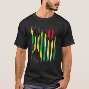 Jamaica Flag Guyana Grown Country Flagenstapes T-shirt
