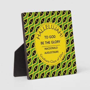 Jamaica Flag HALLELUJAH Gepersonaliseerd Afstudere Fotoplaat