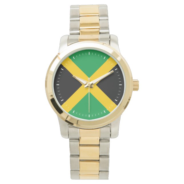Jamaica Flag Horloge (Voorkant)