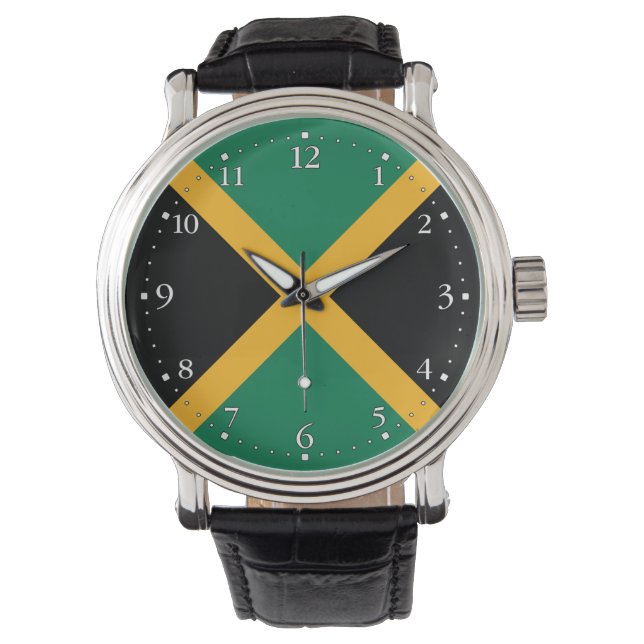 Jamaica Flag Horloge (Voorkant)