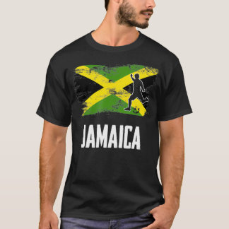 Jamaica Flag Jersey Soccer Team piggy T-shirt