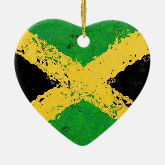 JAMAICA FLAG KERAMISCH ORNAMENT (Voorkant)