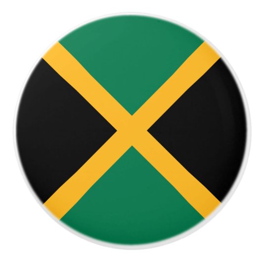 Jamaica Flag Keramische Knop (Voorkant)