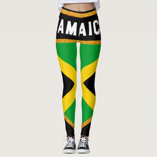 Jamaica Flag Leggings (Voorkant)