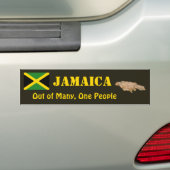 Jamaica Flag + Map Bumpersticker (Op auto)