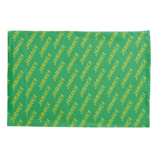 JAMAICA FLAG MAP Patriottisch Gepersonaliseerd Omk Kussensloop (Achterkant)