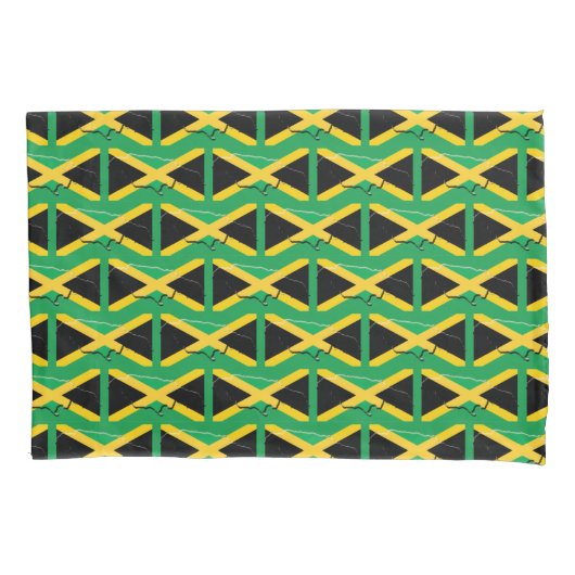 JAMAICA FLAG MAP Patriottisch Gepersonaliseerd Omk Kussensloop (Voorkant)