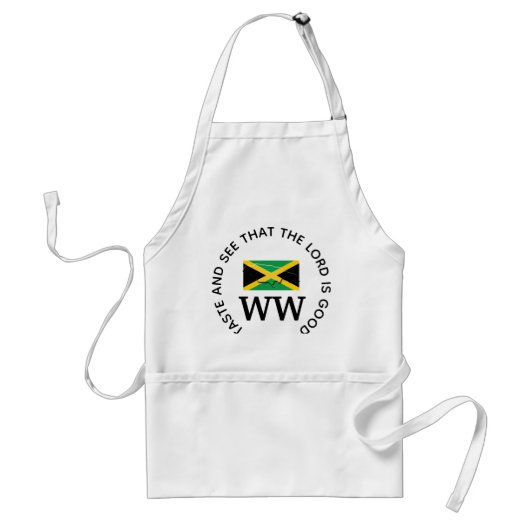 JAMAICA Flag MONOGRAM Gepersonaliseerd Scripts Standaard Schort (Voorkant)
