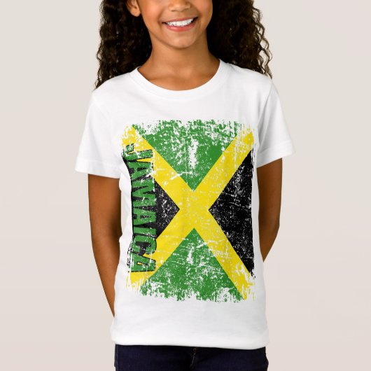 JAMAICA Flag  Onderdruk JAMAICA T-shirt (Voorkant)