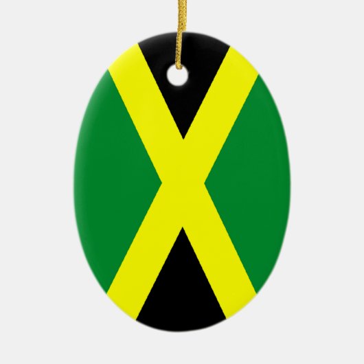 Jamaica Flag Ovaal Ornament (Voorkant)