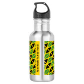 JAMAICA FLAG Patriotic Personalized Waterfles (Achterkant)