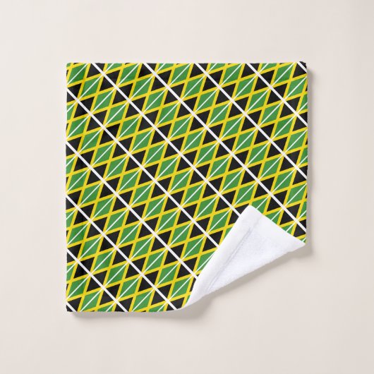 JAMAICA FLAG Persoonlijke scripts WHITE Bad Handdoek (Wasdoekje)