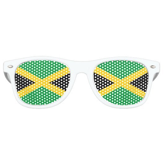 Jamaica Flag Retro Zonnebril (Voorkant)