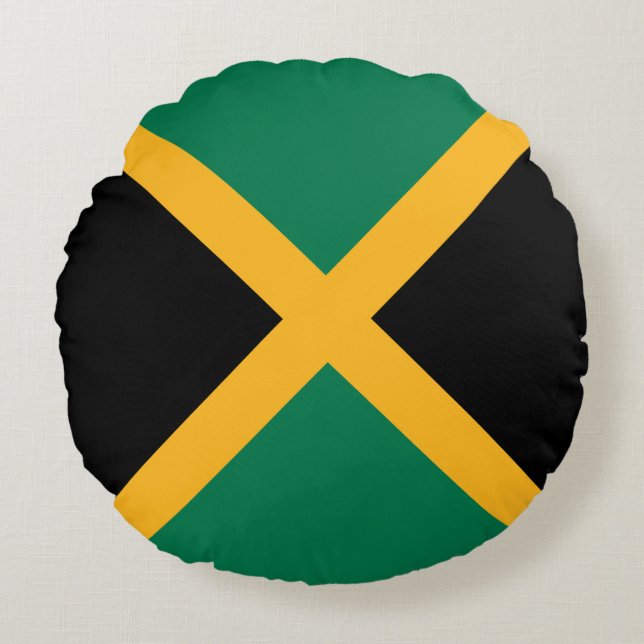 Jamaica Flag Rond Kussen (Voorkant)