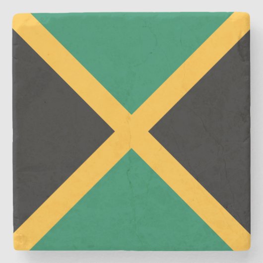 Jamaica Flag Stenen Onderzetter (Voorkant)