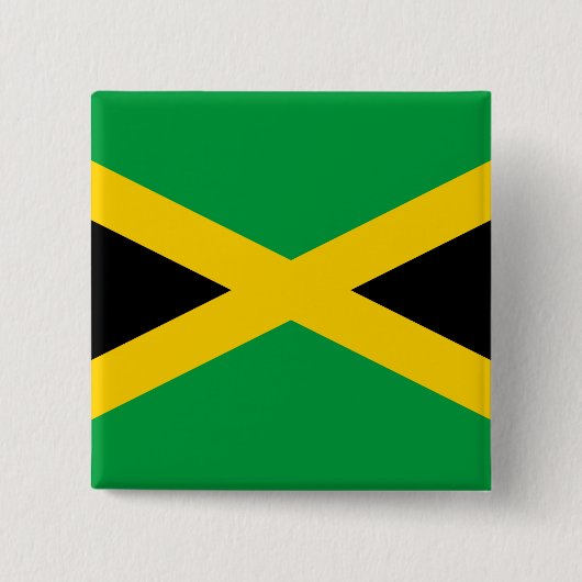 Jamaica Flag Vierkante Button 5,1 Cm (Voorkant)