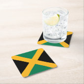 Jamaica Flag Vierkante Kartonnen Onderzetter (Insitu)
