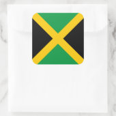 Jamaica Flag Vierkante Sticker (Tas)