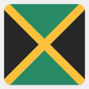 Jamaica Flag Vierkante Sticker