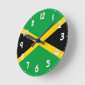 Jamaica Flag Wall Clock - flag of jamaica Ronde Klok (Hoek)