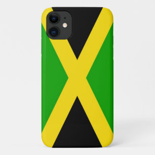 Jamaica Flag, zwart, groen en geel iPhone 11 Hoesje