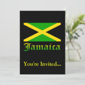 Jamaica Flag, zwart, groen en geel Kaart (Staand voorkant)