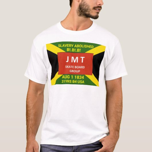 JAMAICA. FREE AUG 1 1834 Men's Basic T-Shirt (Voorkant)