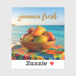 Jamaica fresh mango by the sea sticker
