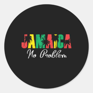 Jamaica Geen Probleem! Jamaicaanse Vakantie Ronde Sticker