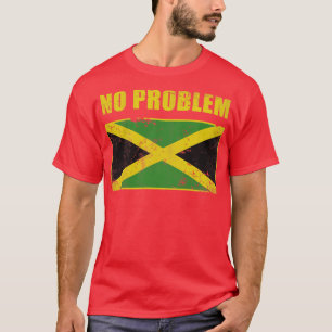Jamaica Geen probleem Jamaicaanse vlag T-shirt