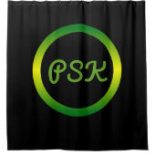 Jamaica Geïnspireerde gradiëntcirkel Douchegordijn (Voorkant)