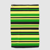 Jamaica Geïnspireerde stripes Golfhanddoek (Voorkant)