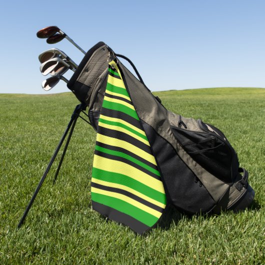 Jamaica Geïnspireerde stripes Golfhanddoek (Groen)
