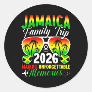 Jamaica gezinsreis 2026 Herinneringen maken Jamaic Ronde Sticker