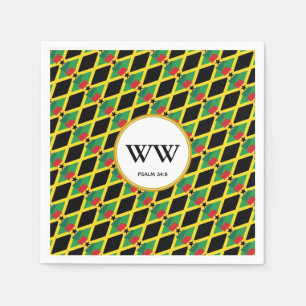 JAMAICA GHANA VLAG Verjaardag Dual Heritage Party Servet