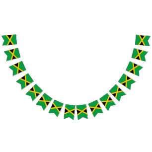 Jamaica Green Black Gold Jamaican Flag Vlaggetjes
