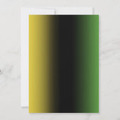 Jamaica Green & Gold Caribbean Elegant Wedding Kaart (Achterkant)
