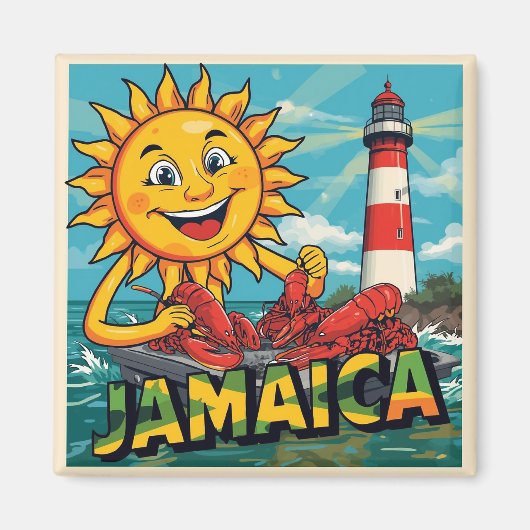 Jamaica happy magneet (Voorkant)