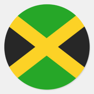 Jamaica Hoge kwaliteit vlag Ronde Sticker